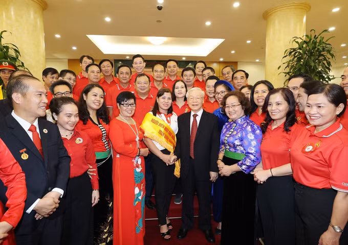 Tổng Bí thư Nguyễn Phú Trọng gặp mặt đại biểu dự Đại hội XI Hội Chữ thập đỏ Việt Nam nhiệm kỳ 2022-2027 ảnh 4