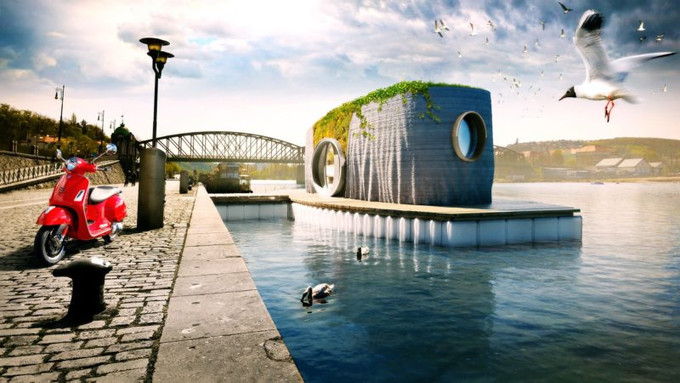 Bản mô phỏng ngôi nhà sau khi hoàn thành. Ảnh: praguemorning.cz Độc đáo nhà nổi bằng công nghệ in 3D tại CH Séc ảnh 2