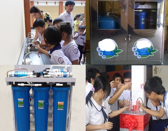 Máy lọc nước hiện được nhiều trường học lựa chọn để đảm bảo nguồn nước sạch cho học sinh. Ảnh : vietq.vn Sóc Trăng: Quan tâm đầu tư hệ thống lọc nước cho các trường học vùng sâu, vùng hạn mặn ảnh 1