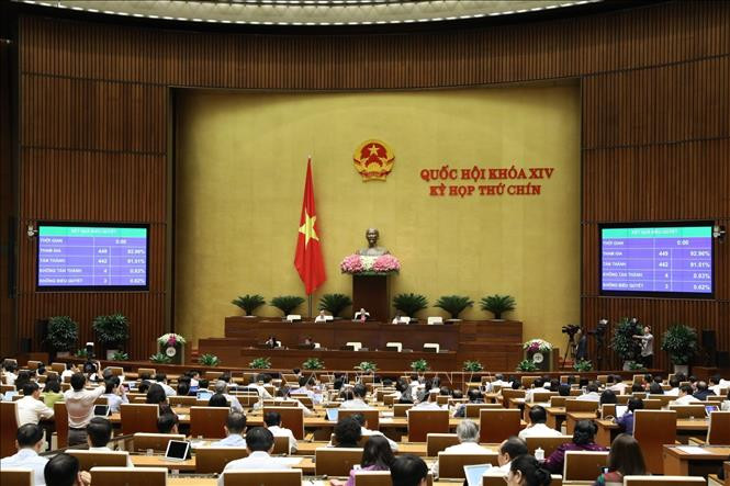 Quốc hội biểu quyết thông qua Nghị quyết về thí điểm một số cơ chế, chính sách tài chính - ngân sách đặc thù đối với Thành phố Hà Nội. Ảnh: Văn Điệp - TTXVN Thực hiện thí điểm một số cơ chế, chính sách tài chính-ngân sách đặc thù đối với Hà Nội từ 15/8/2020 ảnh 1