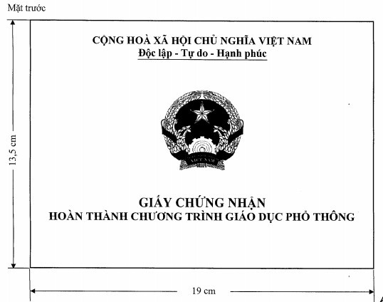 Quy định mới về mẫu Giấy chứng nhận hoàn thành chương trình giáo dục phổ thông ảnh 1