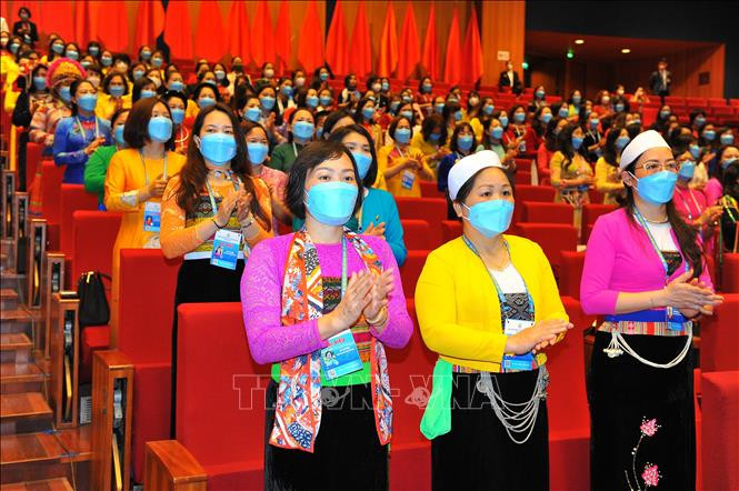 Các đại biểu tại đại hội. Ảnh: Minh Đức - TTXVN Thủ tướng Phạm Minh Chính: Tiếp tục phát huy tiềm năng, sức sáng tạo của phụ nữ Việt Nam ảnh 3