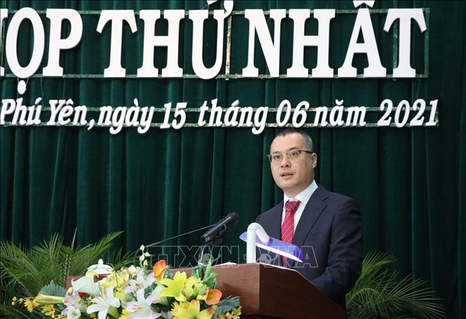 Ủy viên Trung ương Đảng, Bí thư Tỉnh ủy Phú Yên Phạm Đại Dương phát biểu tại kỳ họp. Ảnh: Phạm Cường-TTXVN Bà Cao Thị Hòa An được bầu làm Chủ tịch HĐND tỉnh Phú Yên ảnh 3