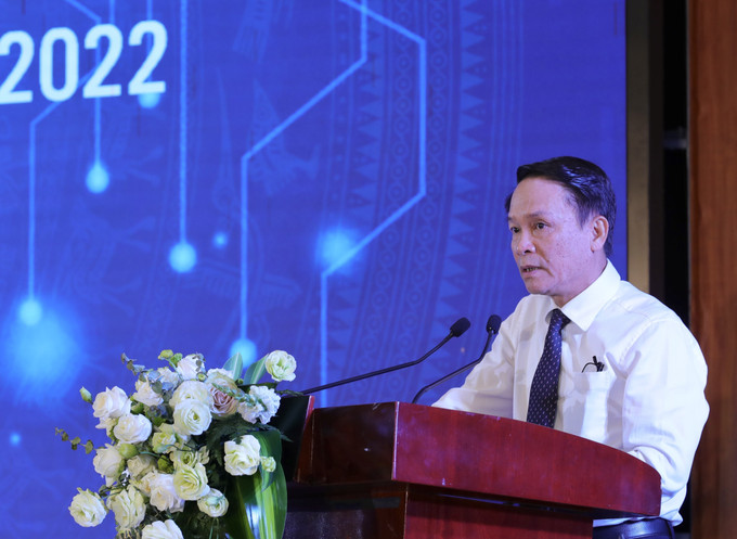 Phó Chủ tịch Thường trực Hội nhà báo Việt Nam Nguyễn Đức Lợi - Chủ tịch Hội đồng Chung khảo Giải thưởng phát biểu. Ảnh: Hoàng Hiếu - TTXVN Ngày Khoa học và Công nghệ 18/5: Trao giải thưởng báo chí về khoa học và công nghệ năm 2022 ảnh 2