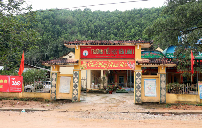 Trường tiều học xã Yên Lâm, huyện Hàm Yên (Tuyên Quang). Ảnh: Vũ Quang – TTXVN Xây dựng nông thôn mới ở huyện vùng cao Hàm Yên ảnh 3