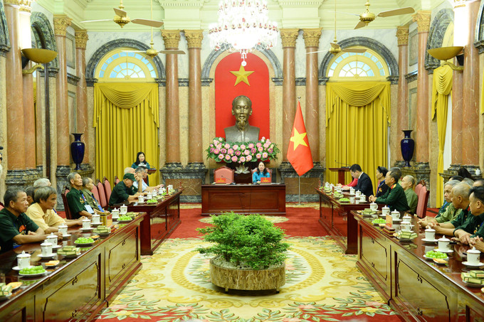 Quang cảnh buổi gặp mặt. Ảnh: Minh Đức – TTXVN Phó Chủ tịch nước gặp mặt Đoàn đại biểu người có công tiêu biểu tỉnh Bắc Kạn ảnh 3