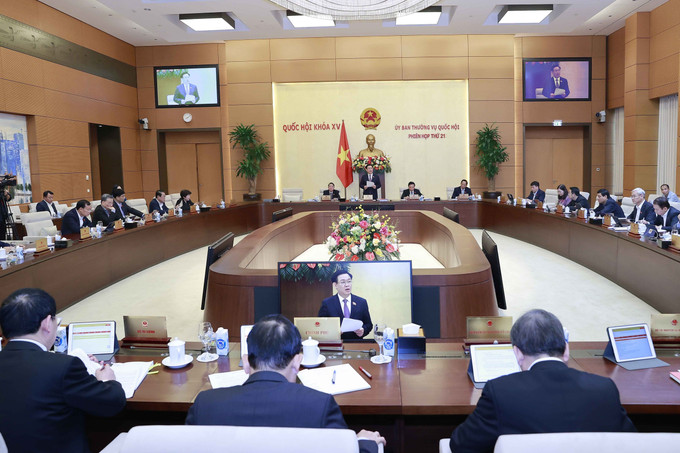Quang cảnh phiên khai mạc. Ảnh: Doãn Tấn - TTXVN Khai mạc Phiên họp thứ 21 của Ủy ban Thường vụ Quốc hội ảnh 2