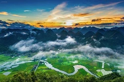 Thung lũng Bắc Sơn nhuộm vàng mùa lúa chín