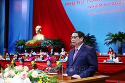 Thủ tướng Phạm Minh Chính phát biểu chúc mừng Đại hội. Ảnh: Dương Giang-TTXVN