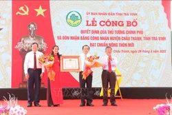 Trà Vinh có thêm một huyện đạt chuẩn nông thôn mới