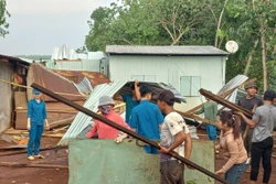 Bình Phước: Lốc xoáy làm thiệt hại khoảng 1,2 tỷ đồng tại huyện biên giới Bù Gia Mập