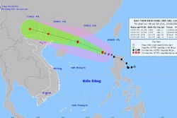 Bão số 3 di chuyển theo hướng Tây Tây Bắc, có xu hướng mạnh thêm