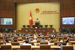 Chủ tịch Quốc hội Vương Đình Huệ phát biểu khai mạc. Ảnh: Doãn Tấn - TTXVN
