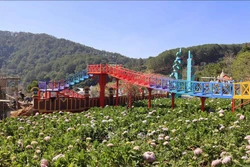 Công trình Vườn Thượng Uyển Bay trên khu đất thuộc diện quy hoạch đất rừng phòng hộ của thành phố Đà Lạt (Lâm Đồng). Ảnh: TTXVN