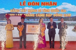 Đón nhận Bằng xếp hạng di tích quốc gia Danh lam thắng cảnh Đập Đồng Cam