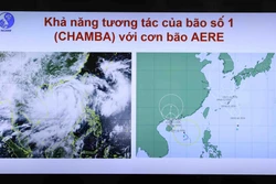 Sơ đồ đường đi của bão số 1 (tên quốc tế Chaba). Ảnh: Vũ Sinh - TTXVN