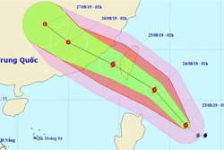 Thời tiết ngày 23/8/2019: Bão Bailu giật cấp 11 đi theo hướng Tây Bắc, Bắc Trung Bộ có mưa rất to và dông