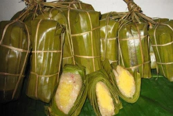 Bánh tét cốm dẹp đặc sản Trà Vinh