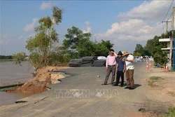 Xuất hiện thêm vết nứt mới trên Quốc lộ 91 đoạn qua xã Bình Mỹ, An Giang