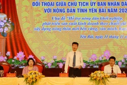 Chủ tịch UBND tỉnh Yên Bái Trần Huy Tuấn chủ trì Hội nghị. Ảnh: Tiến Khánh - TTXVN