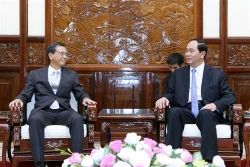 Chủ tịch nước Trần Đại Quang tiếp Đại sứ Nhật Bản