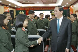 Chủ tịch nước Trần Đại Quang chúc Tết các lực lượng thuộc Bộ Công an