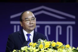 Chủ tịch nước Nguyễn Xuân Phúc phát biểu tại buổi lễ. Ảnh: Thống Nhất – TTXVN