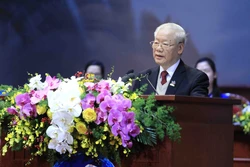 Tổng Bí thư Nguyễn Phú Trọng phát biểu chỉ đạo đại hội. Ảnh: Minh Đức - TTXVN