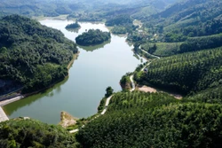 Hồ Trùng (xã Vĩnh Phúc, huyện Bắc Quang, tỉnh Hà Giang) là một trong những hồ thuỷ lợi được đầu tư, cải tạo, đảm bảo tốt việc trữ nước. Ảnh: Nam Thái - TTXVN