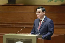 Chủ tịch Quốc hội Vương Đình Huệ phát biểu khai mạc. Ảnh: Thống Nhất - TTXVN
