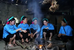 Phụ nữ người Sán Chỉ ở xã Húc Động, huyện Bình Liêu (Quảng Ninh). Ảnh: TTXVN phát