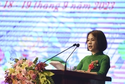Bà Vàng Thì Bình tái đắc cử Chủ tịch Hội Nông dân tỉnh Điện Biên khóa X, nhiệm kỳ 2023 – 2028. Ảnh: Xuân Tư – TTXVN