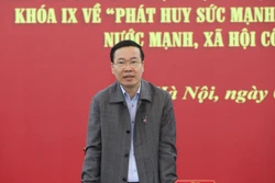 Thường trực Ban Bí thư Võ Văn Thưởng phát biểu. Ảnh: Minh Đức – TTXVN