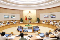 Quang cảnh cuộc họp Ban Chỉ đạo Quốc gia phòng, chống dịch COVID-19. Ảnh: Dương Giang-TTXVN 