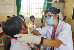 Nỗ lực ngăn chặn, phòng ngừa bệnh bạch hầu. Ảnh : TTXVN phát