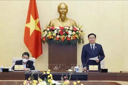 Chủ tịch Quốc hội Vương Đình Huệ phát biểu. Ảnh: Doãn Tấn - TTXVN 