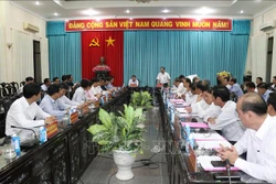 Toàn cảnh buổi làm việc. Ảnh: Huỳnh Phúc Hậu - TTXVN