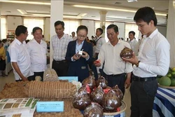 Kết nối tiêu thụ các sản phẩm của tỉnh Trà Vinh. Ảnh: Thanh Hòa - TTXVN