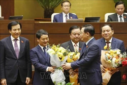 Kỳ họp thứ 11, Quốc hội khóa XIV, 12 bộ trưởng, trưởng ngành, Quốc hội phê chuẩn, bổ nhiệm. Ảnh: Doãn Tấn - TTXVN