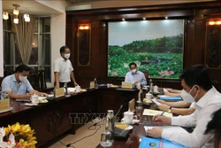 Bí thư Tỉnh ủy Long An Nguyễn Văn Được phát biểu tại buổi làm việc với Thủ Tướng. Ảnh: Thanh Bình-TTXVN