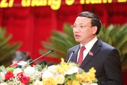 Bí thư Tỉnh ủy Quảng Ninh Nguyễn Xuân Ký nhiệm kỳ 2020 - 2025 phát biểu tại Đại hội. Ảnh: Văn Đức - TTXVN
