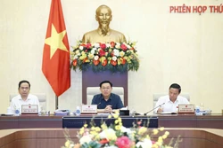 Chủ tịch Quốc hội Vương Đình Huệ phát biểu. Ảnh: Doãn Tấn - TTXVN 