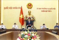 Chủ tịch Quốc hội Vương Đình Huệ phát biểu khai mạc phiên họp. Ảnh: Doãn Tấn - TTXVN 