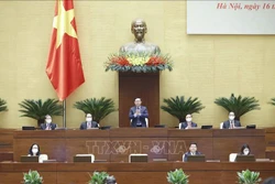 Chủ tịch Quốc hội Vương Đình Huệ chủ trì Phiên chất vấn và trả lời chất vấn. Ảnh: Doãn Tấn - TTXVN