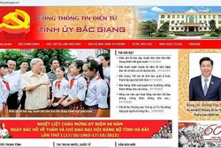 Địa chỉ Cổng Thông tin điện tử Tỉnh ủy Bắc Giang là https://dcs.bacgiang.gov.vn. giúp người dân dễ dàng tìm kiếm thông tin.Ảnh: Danh Lam -TTXVN 