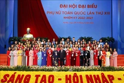 Thủ tướng Phạm Minh Chính với các đại biểu dự Đại hội. Ảnh: Thống Nhất-TTXVN 