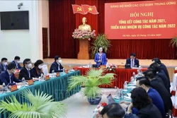 Trưởng Ban Tổ chức Trung ương Trương Thị Mai phát biểu chỉ đạo hội nghị. Ảnh: Lâm Khánh - TTXVN 