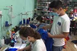 Cơ sở may của anh Bùi Khắc Bảo. Ảnh: baobinhdinh.vn