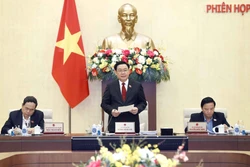 Chủ tịch Quốc hội Vương Đình Huệ phát biểu khai mạc. Ảnh: Doãn Tấn - TTXVN 