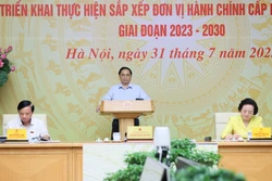 Thủ tướng Phạm Minh Chính chủ trì hội nghị. Ảnh: Dương Giang-TTXVN 
